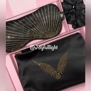 NEW Victoria's Secret Backstage 3- Piece Satin Shine Accessories Set